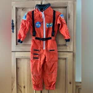 NASA Astronaut Costume Kids 4–6 Aeromax Commander Flight Suit Orange Space Suit